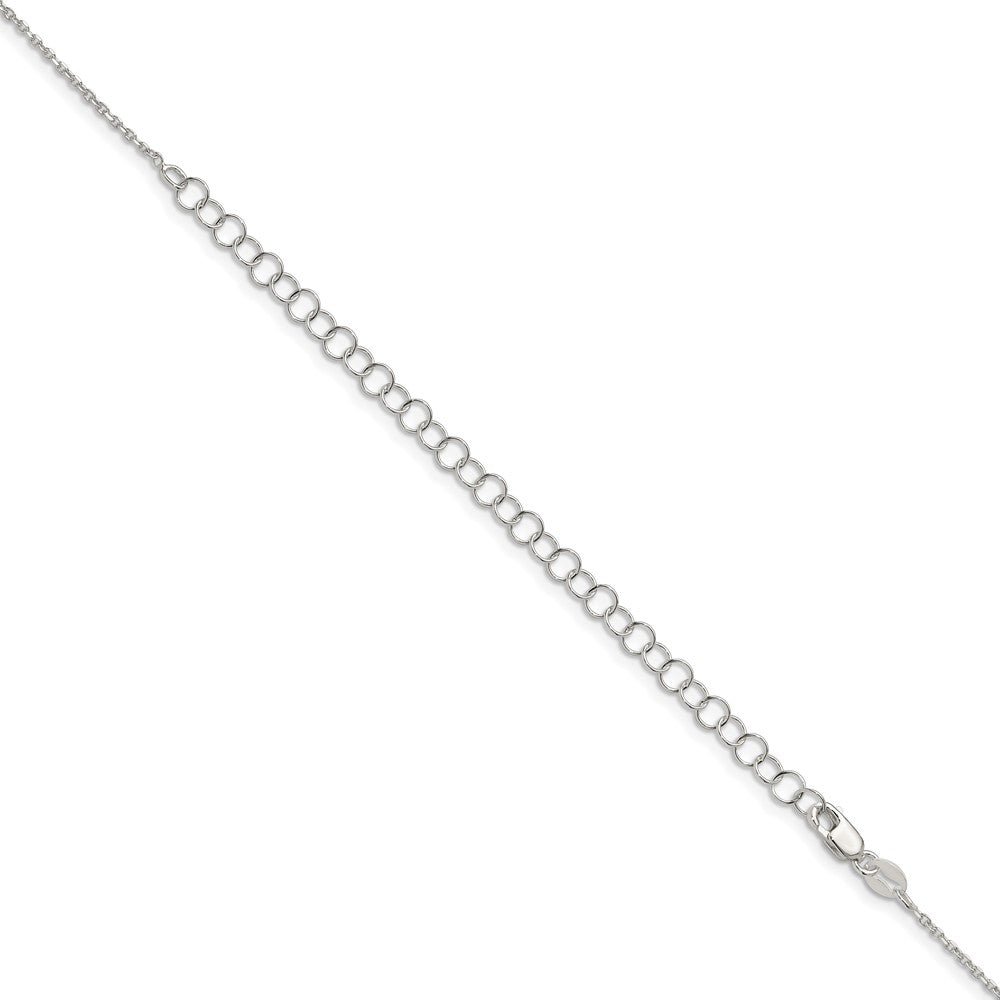 Sterling Silver 1.25mm Diamond-cut Forzantina Cable Chain w/4in ext.