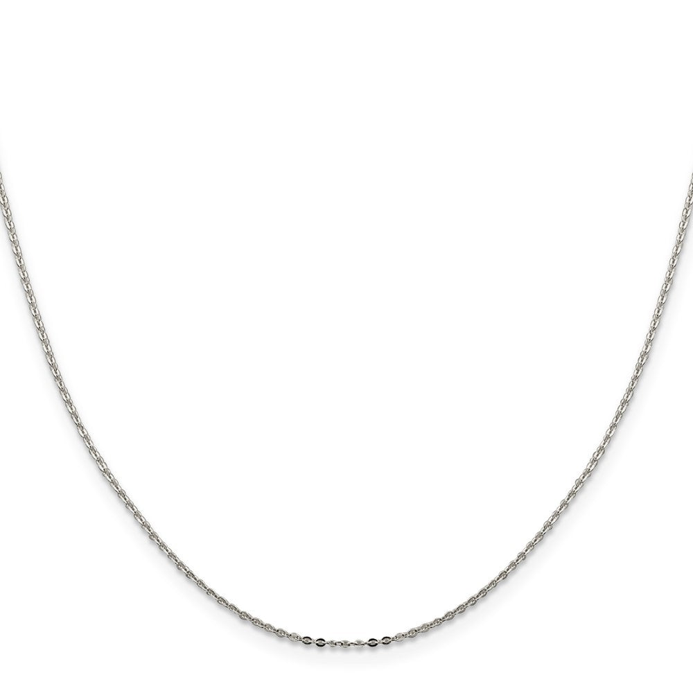 Sterling Silver .9mm Flat Link Cable Chain w/4in ext.