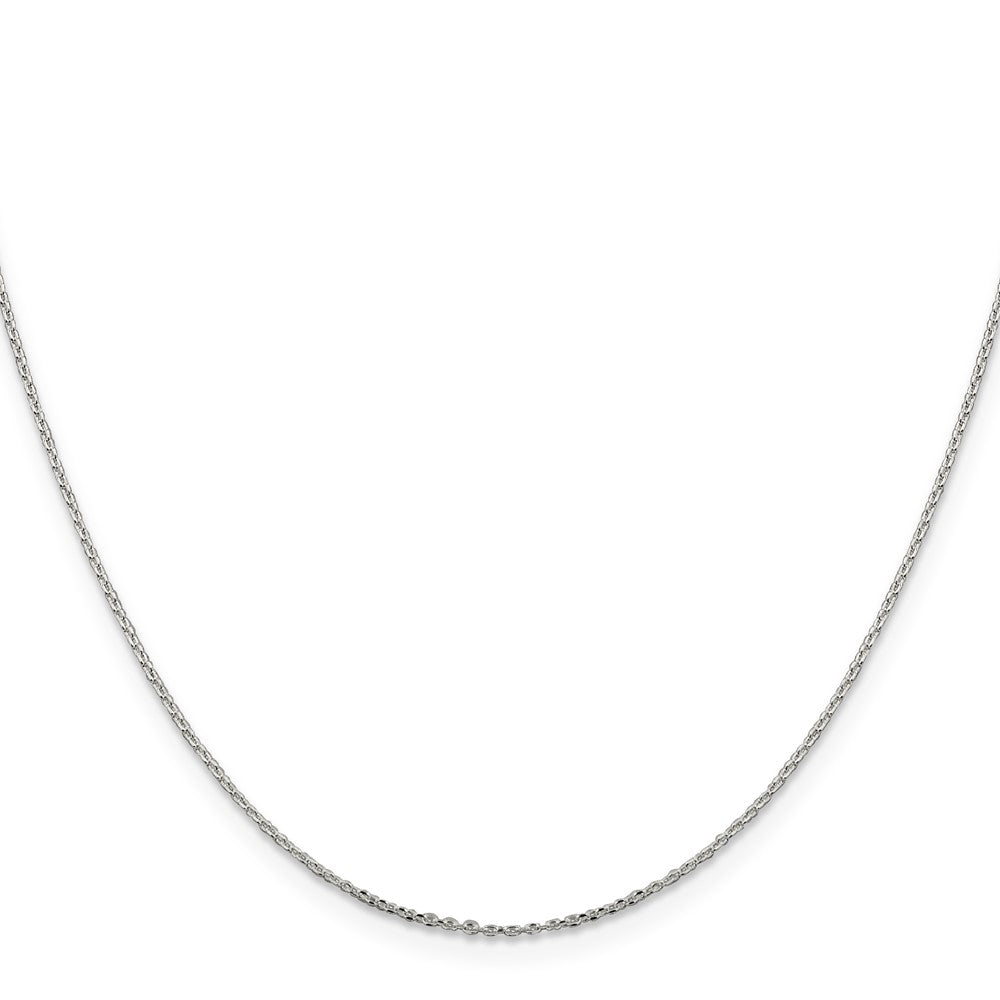Sterling Silver .95mm Diamond-cut Forzantina Cable Chain w/4in ext.