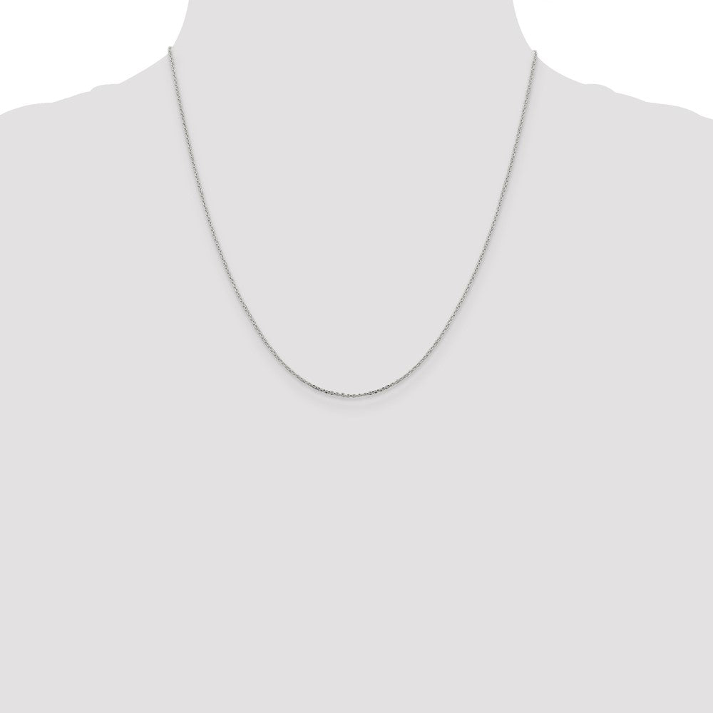Sterling Silver .95mm Diamond-cut Forzantina Cable Chain