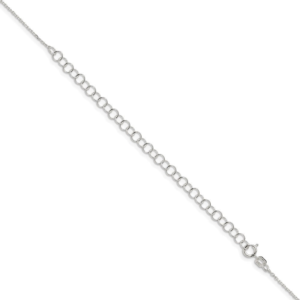 Sterling Silver .95mm Diamond-cut Forzantina Cable Chain w/4in ext.