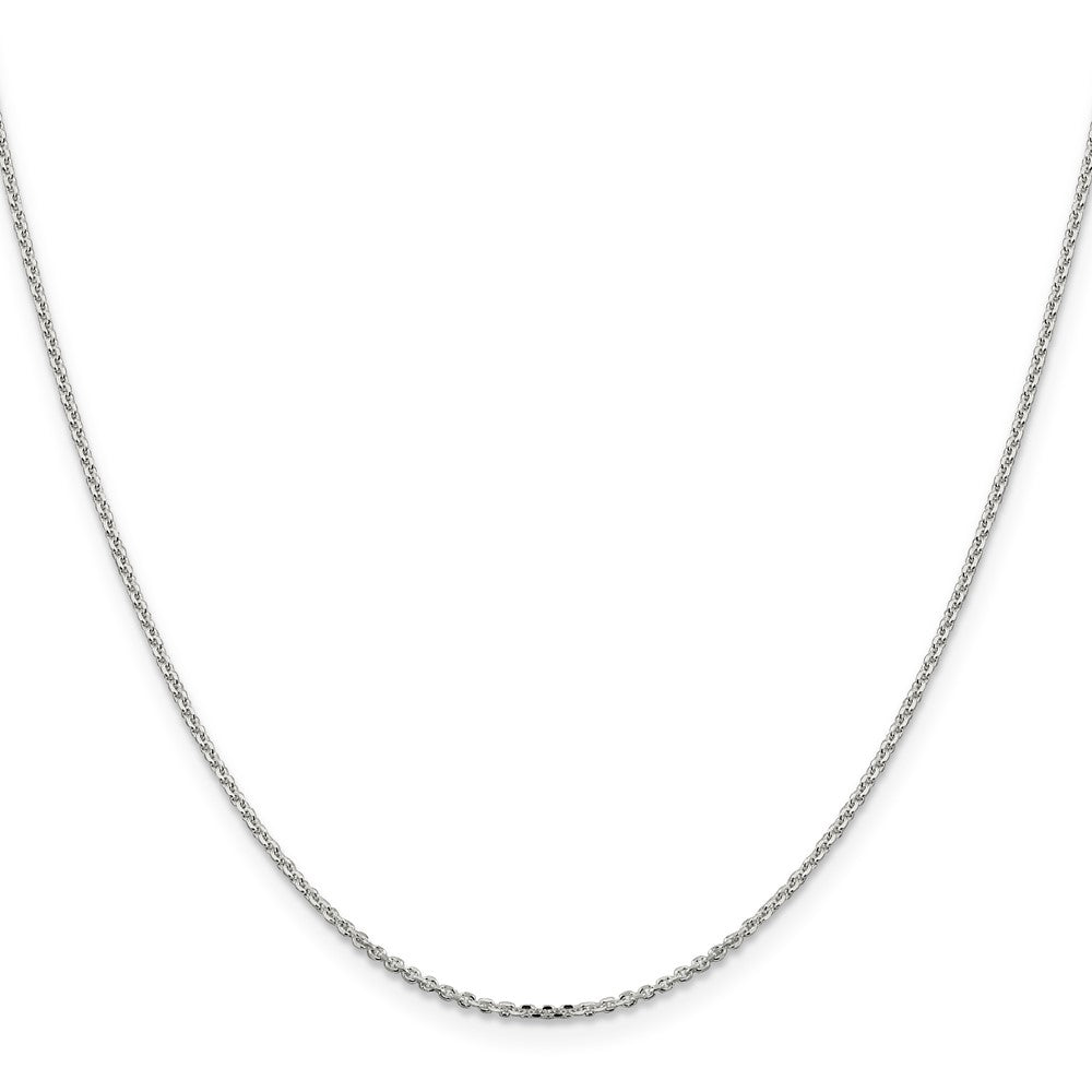 Sterling Silver 1.4mm Diamond-cut Forzantina Cable Chain w/2in ext.