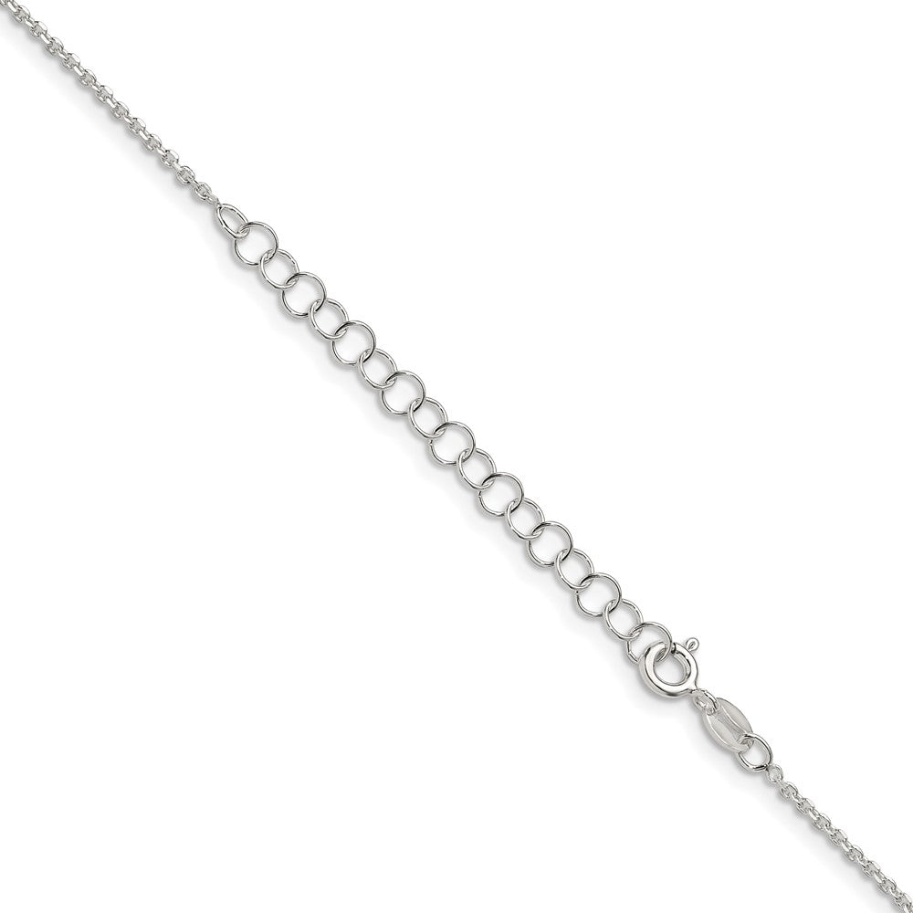 Sterling Silver 1.4mm Diamond-cut Forzantina Cable Chain w/2in ext.