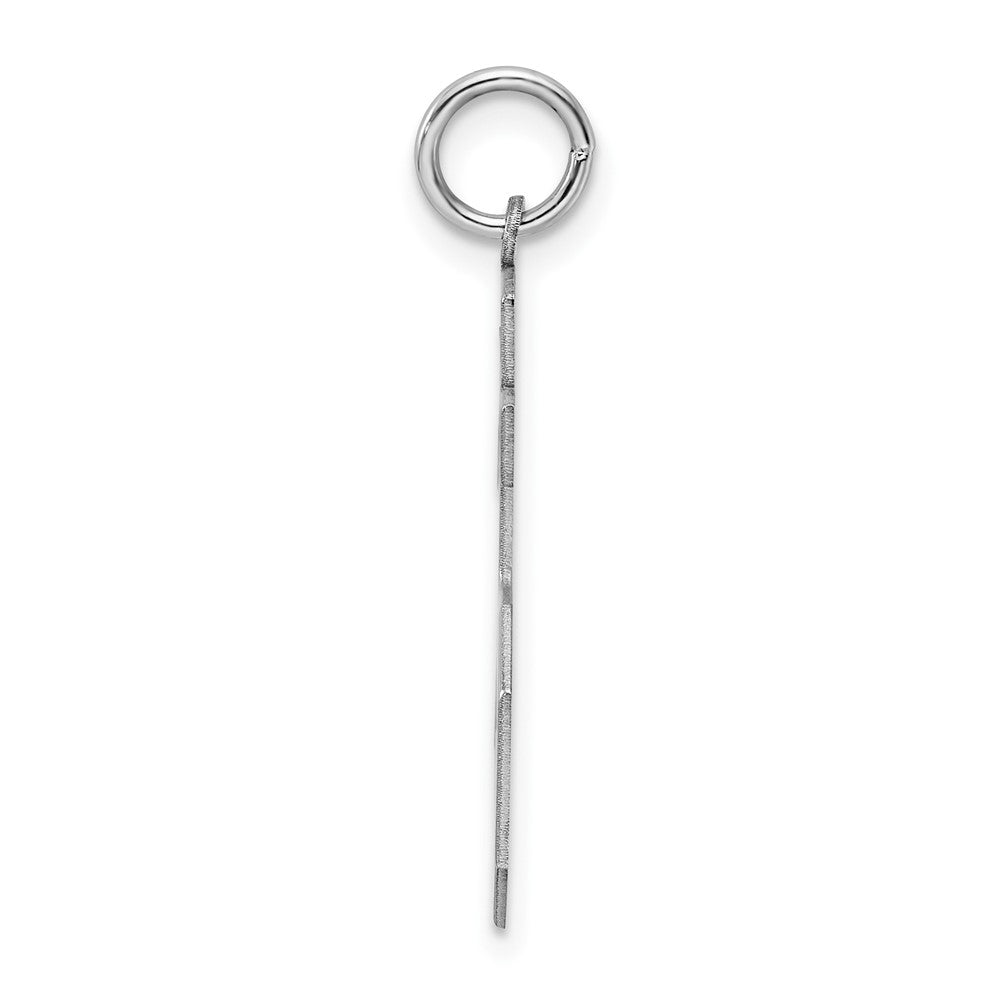 Sterling Silver/Rhodium-plated Polished Number 25 Charm