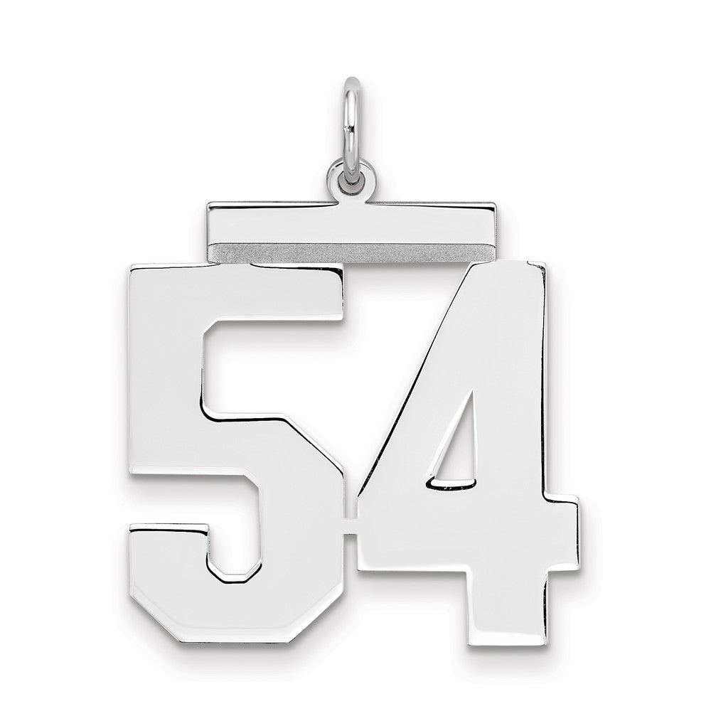 Sterling Silver/Gold-plated Polished Number 54 Charm