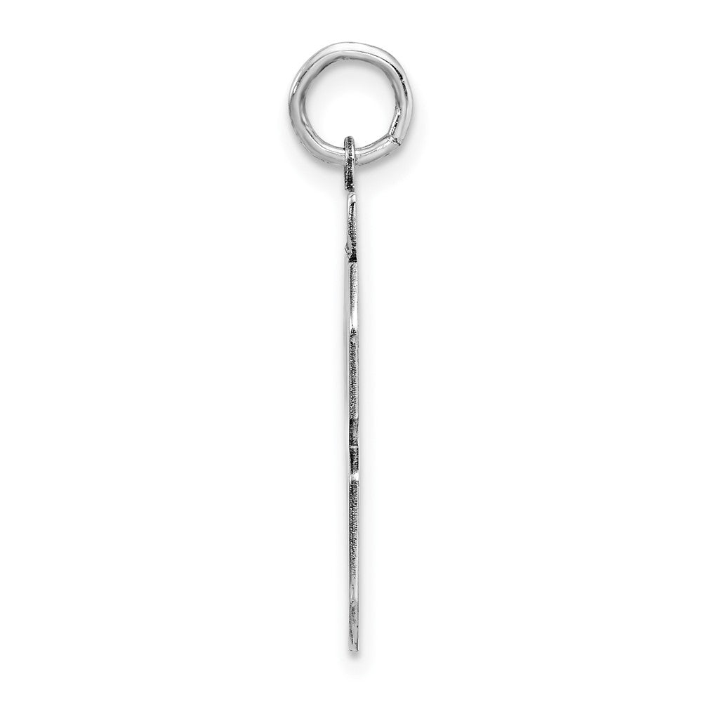 Sterling Silver/Rhodium-plated Polished Number 58 Charm