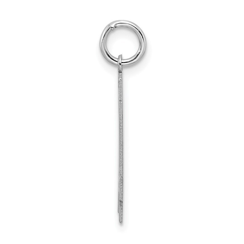 Sterling Silver/Gold-plated Satin Number 14 Charm
