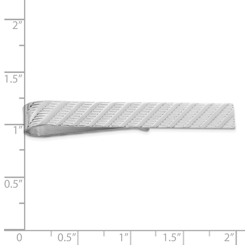 Sterling Silver Rhodium-plated Tie Bar