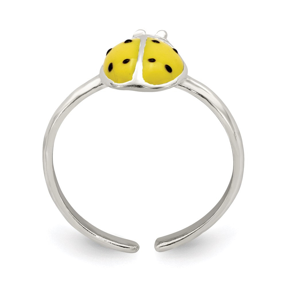 Sterling Silver Enameled & Polished Bug Toe Ring