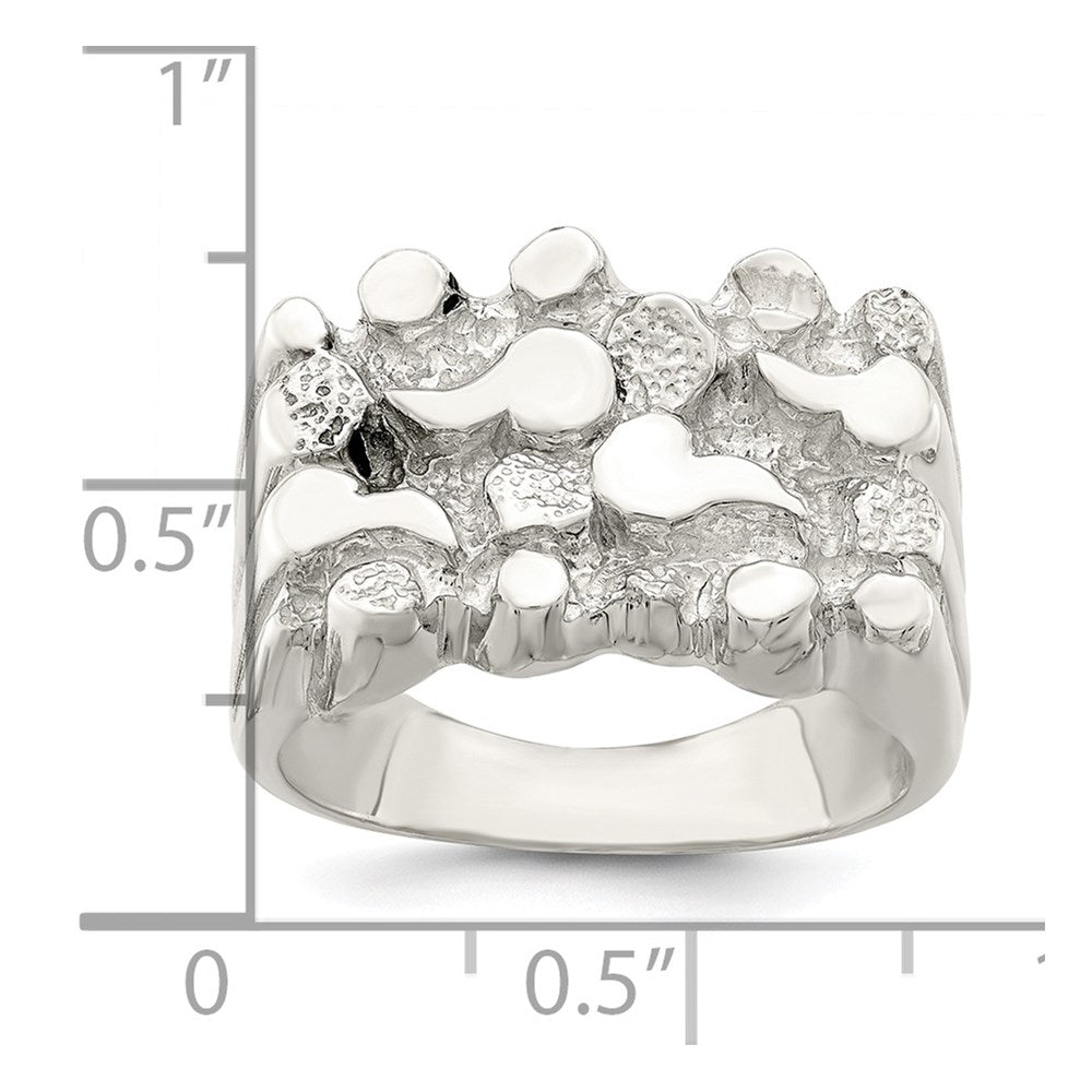 Sterling Silver Nugget Ring