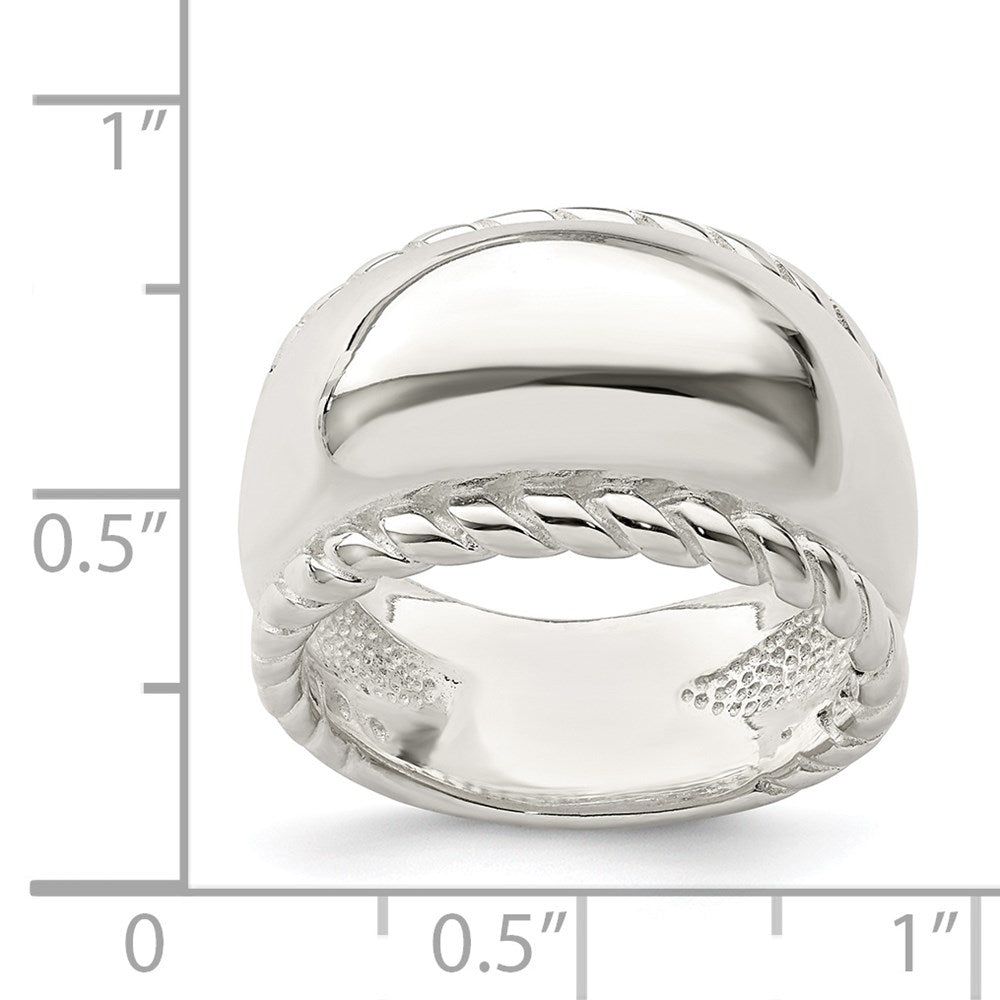 Sterling Silver Twisted Dome Stacked Ring