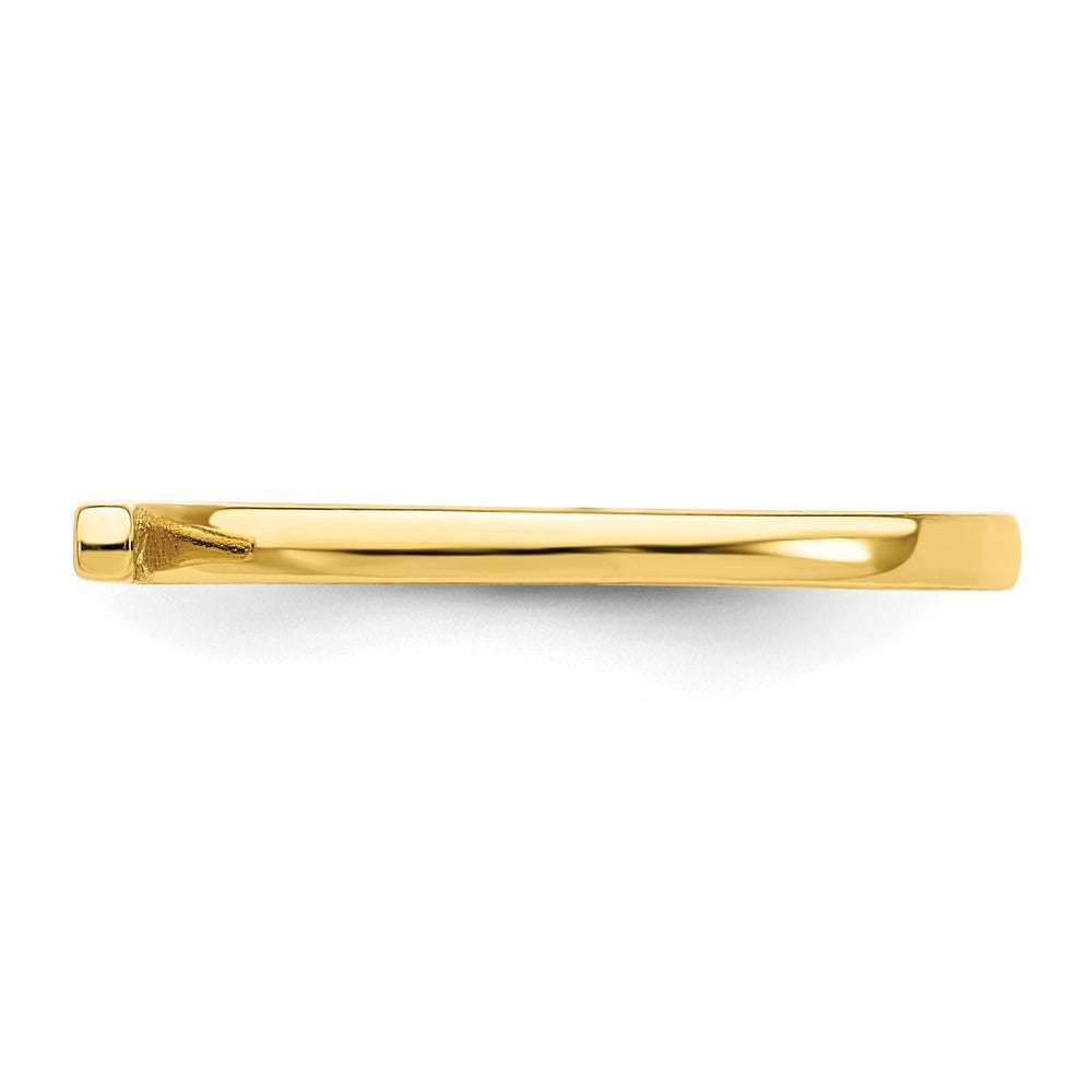 Sterling Silver Gold-tone Polished Bar Ring