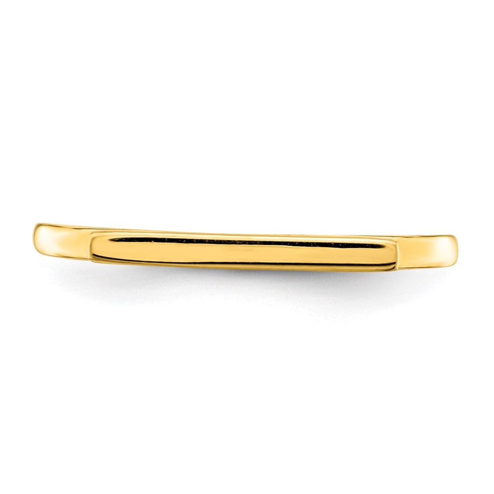 Sterling Silver Gold-tone Polished Bar Ring