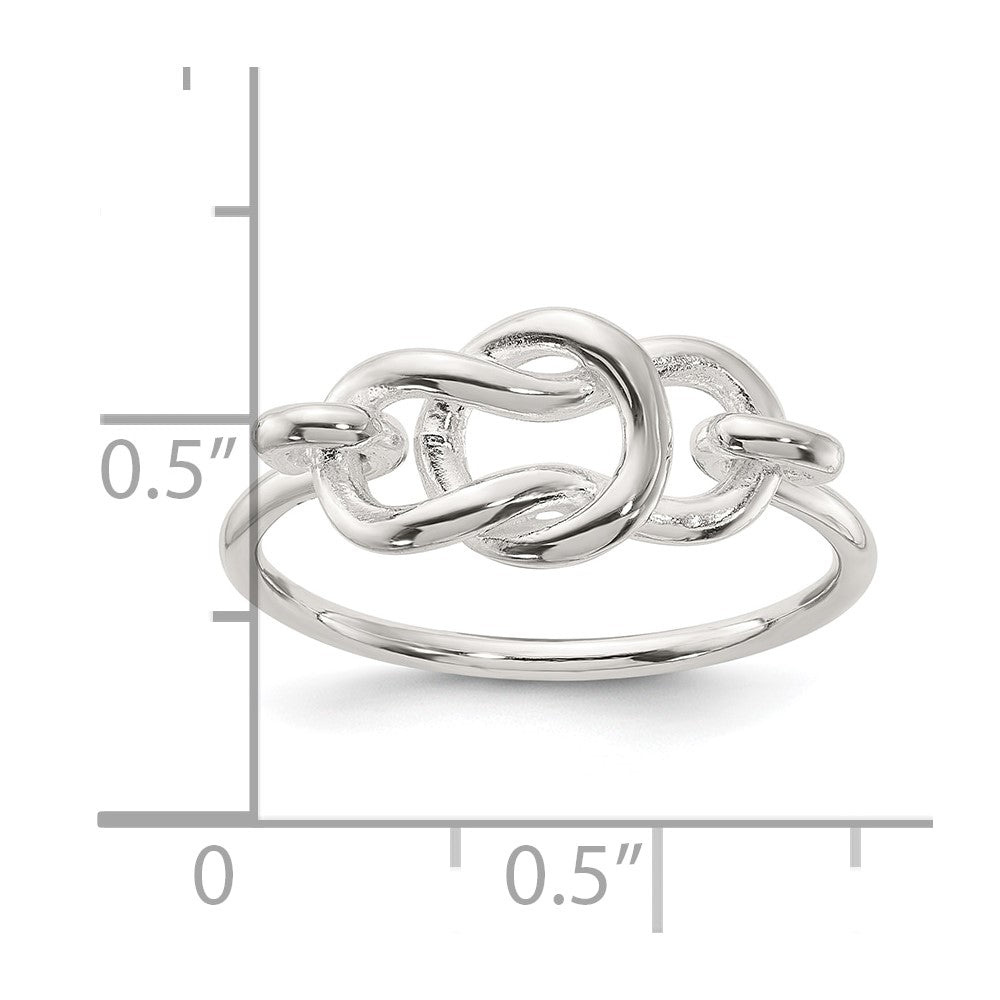 Sterling Silver Polished Fancy Knot Ring