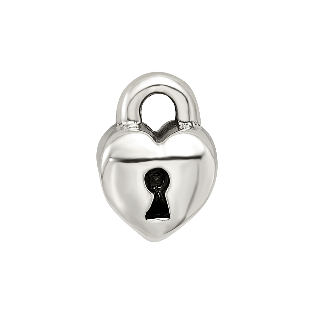 Sterling Silver Reflections Heart Lock Bead