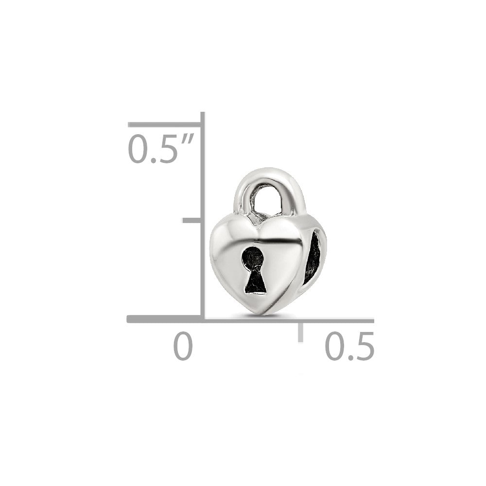 Sterling Silver Reflections Heart Lock Bead