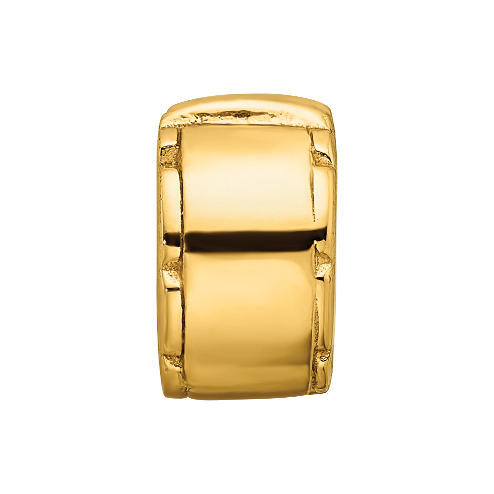 Sterling Silver Gold-plated Reflections Hinged Clip Bead