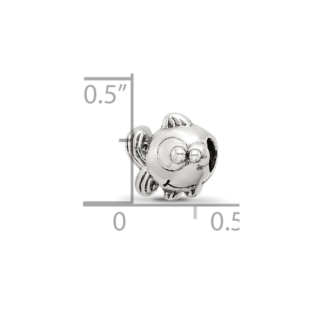 Sterling Silver Reflections Fish Bead