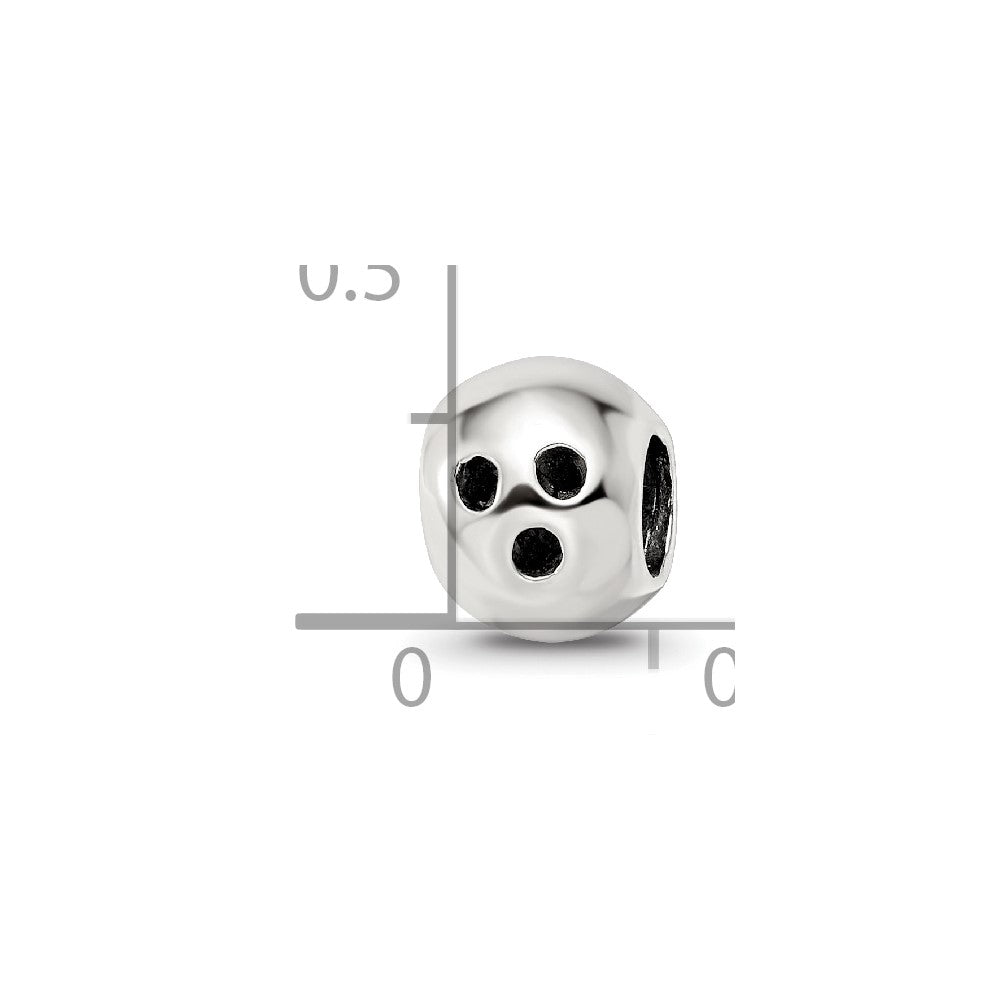 Sterling Silver Reflections Bowling Ball Bead