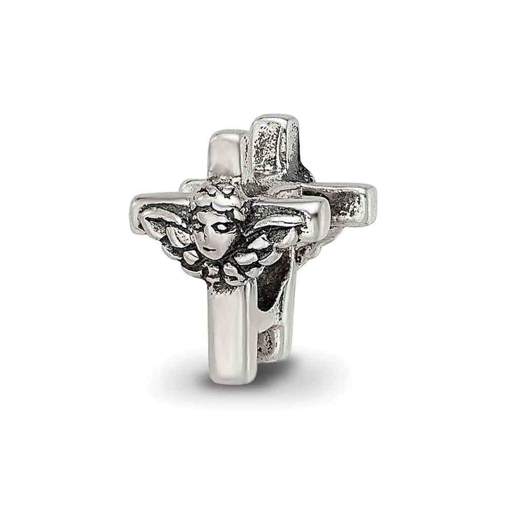Sterling Silver Reflections Angel Cross Bead