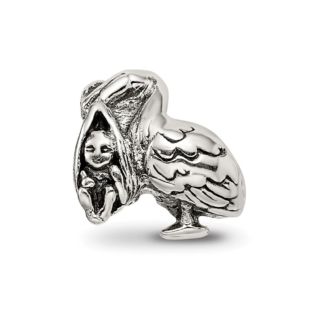 Sterling Silver Reflections Stork Bead