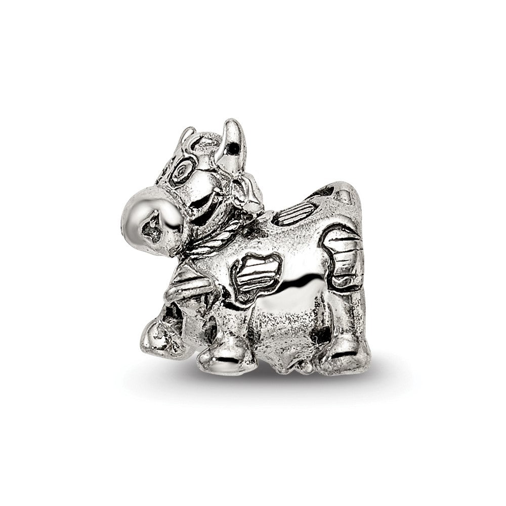 Sterling Silver Reflections Cow w/ Bell Bead