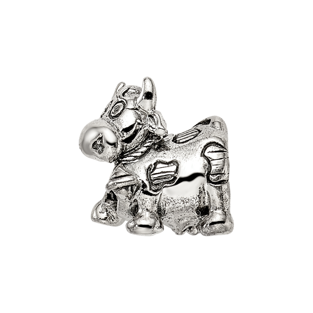 Sterling Silver Reflections Cow w/ Bell Bead