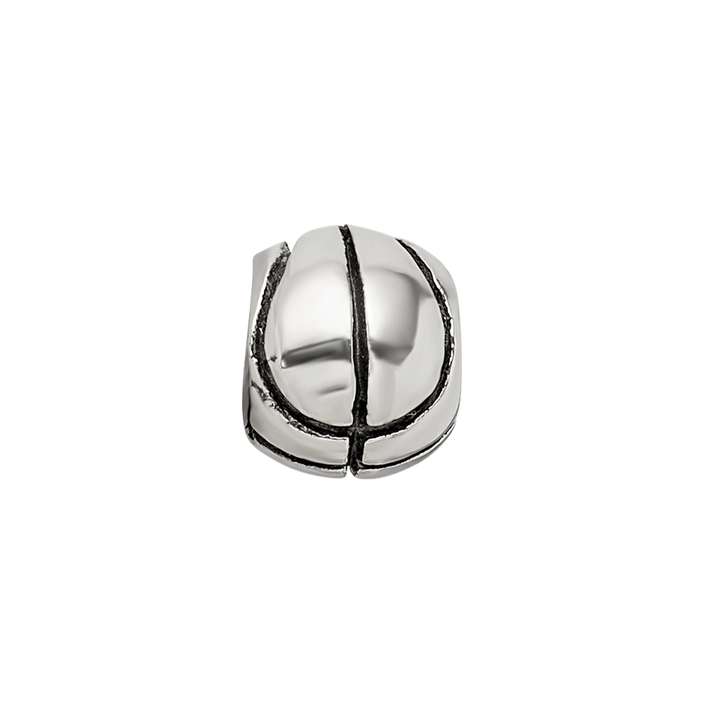 Sterling Silver Reflections Basketball Bead