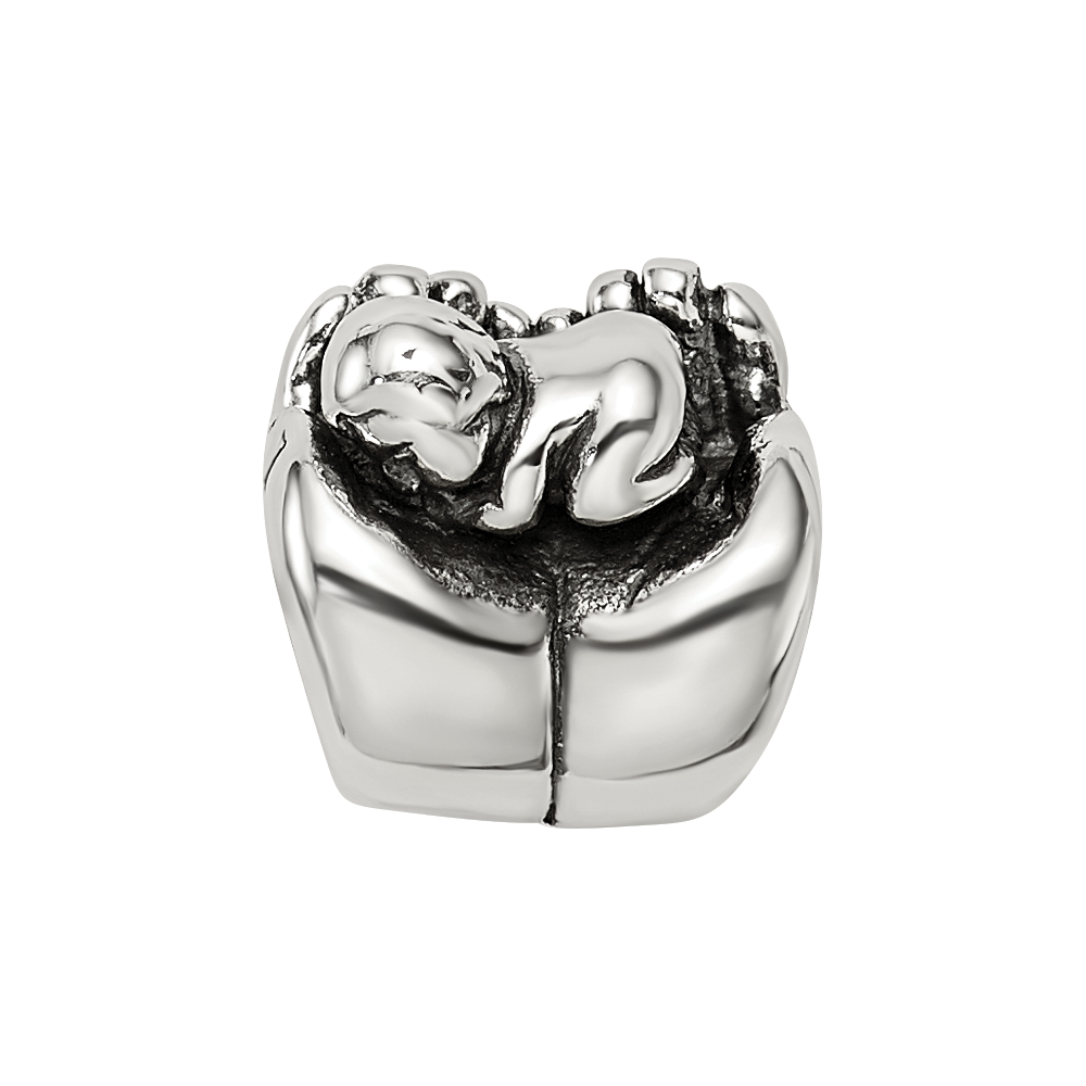 Sterling Silver Reflections in Hands Bead