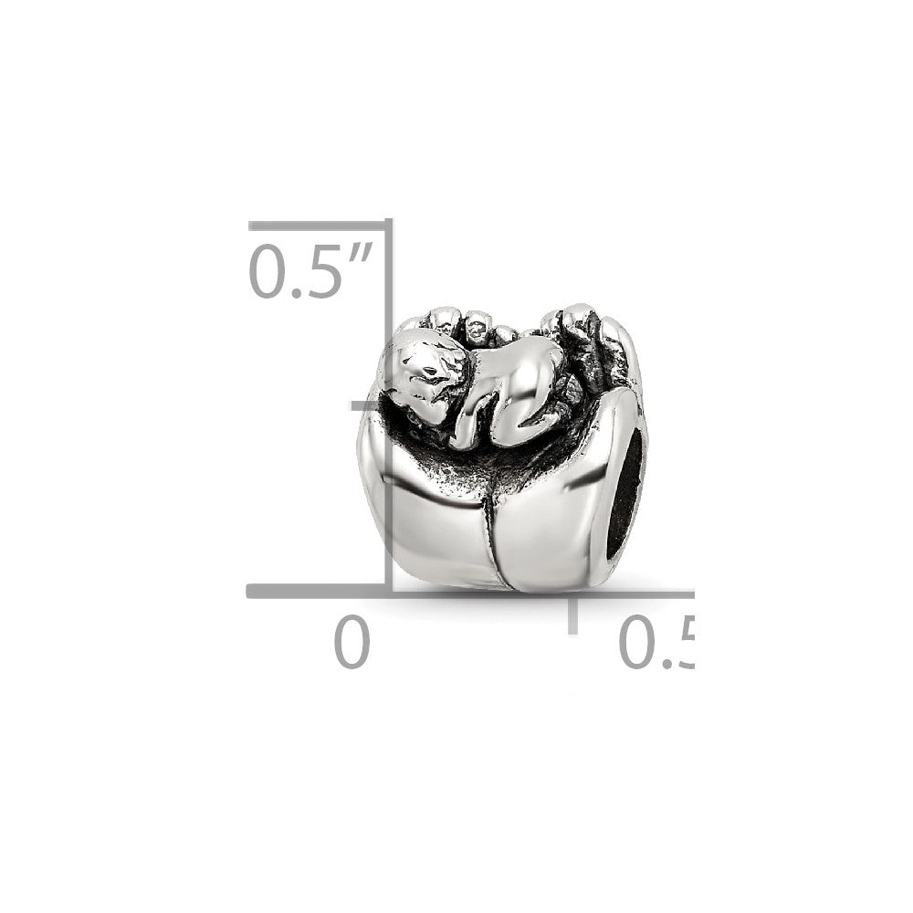 Sterling Silver Reflections in Hands Bead