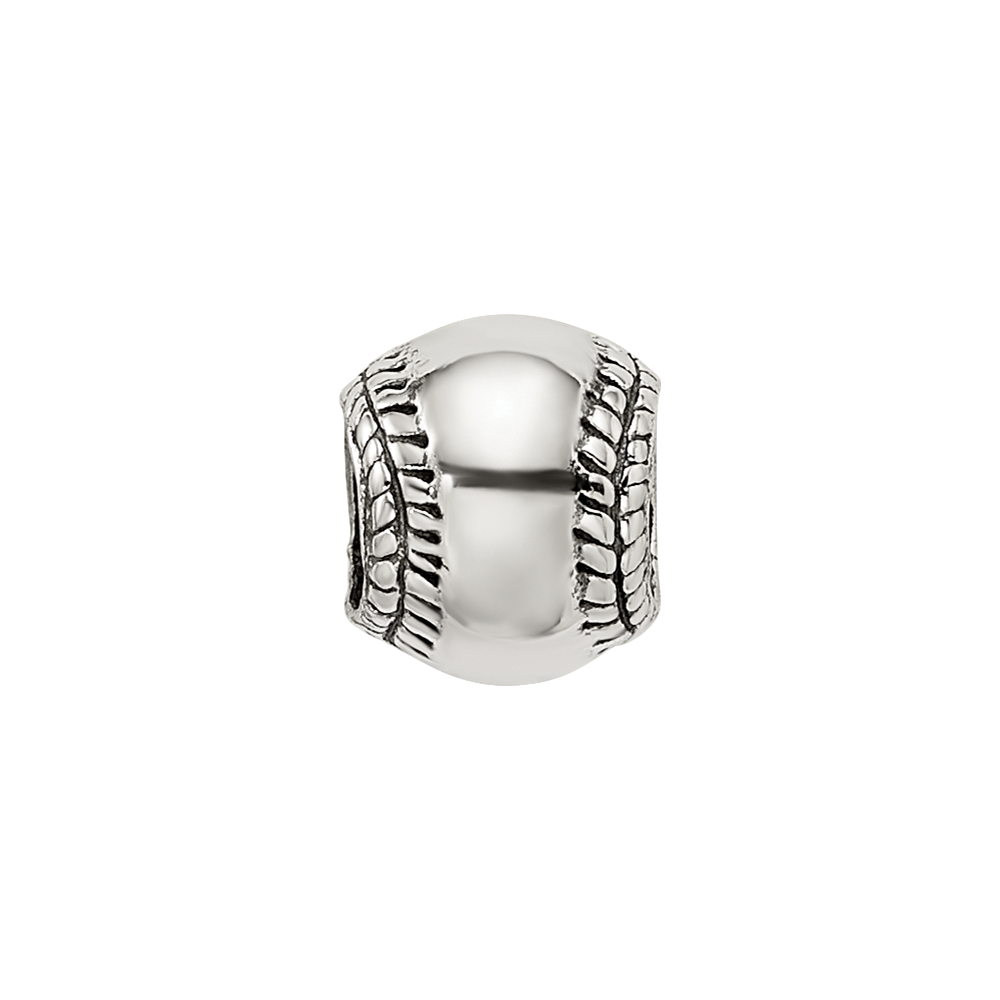Sterling Silver Reflections Softball Bead