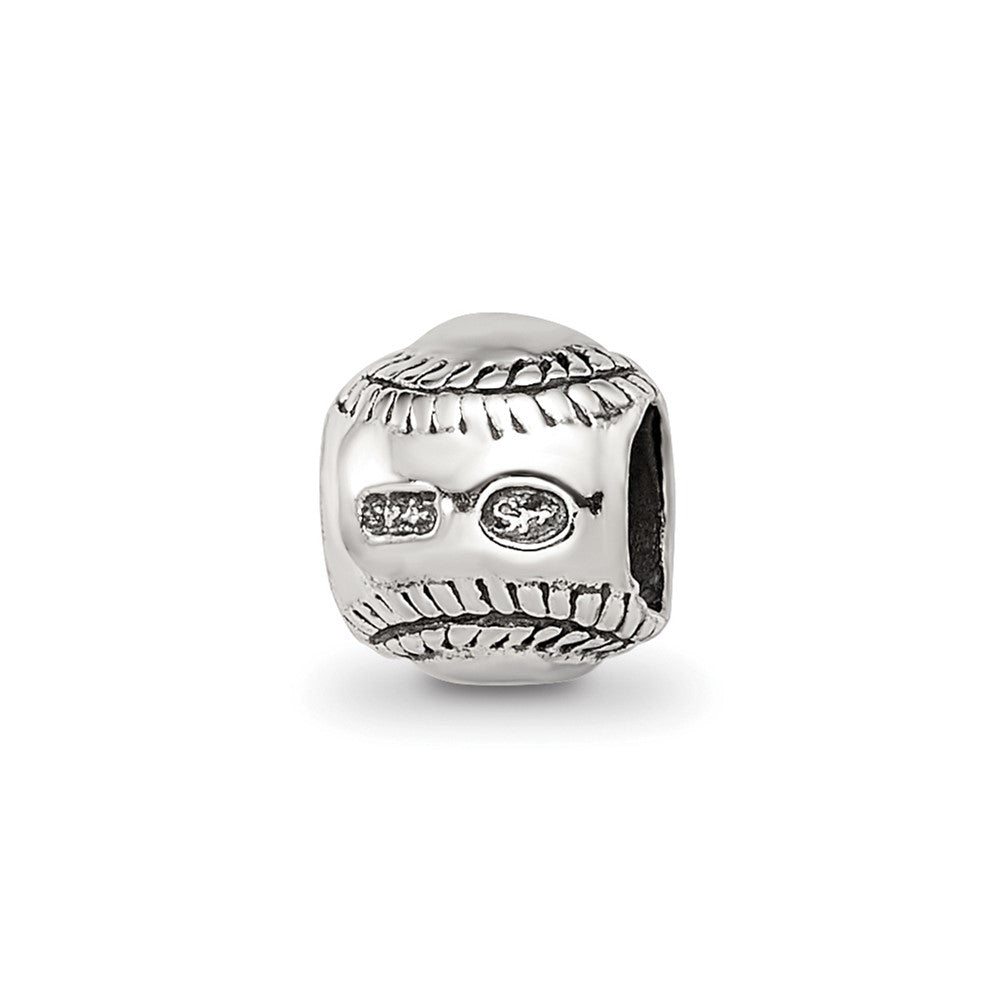 Sterling Silver Reflections Softball Bead