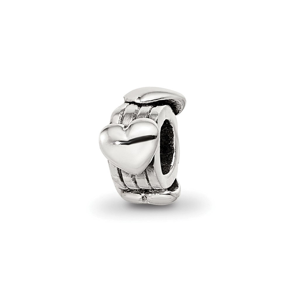 Sterling Silver Reflections Hearts Bead
