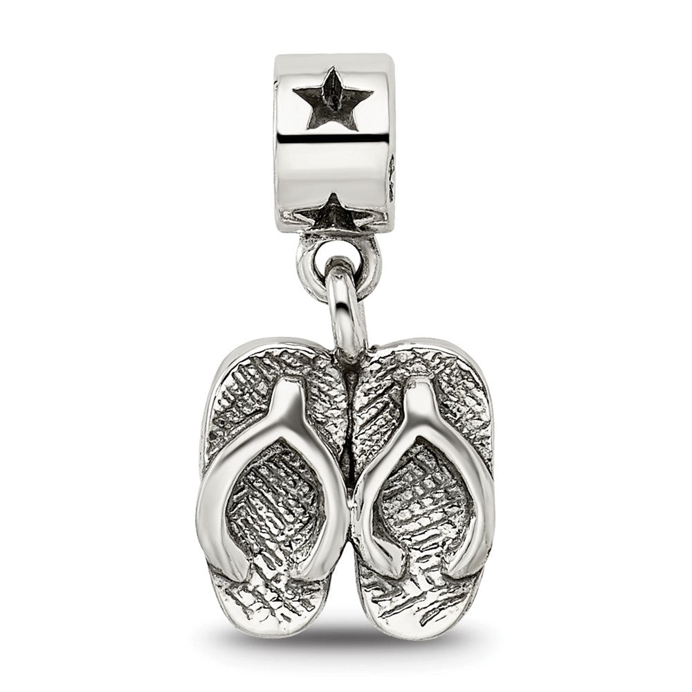 Collection Sterling Silver Flip Flops Dangle Reflections Bead