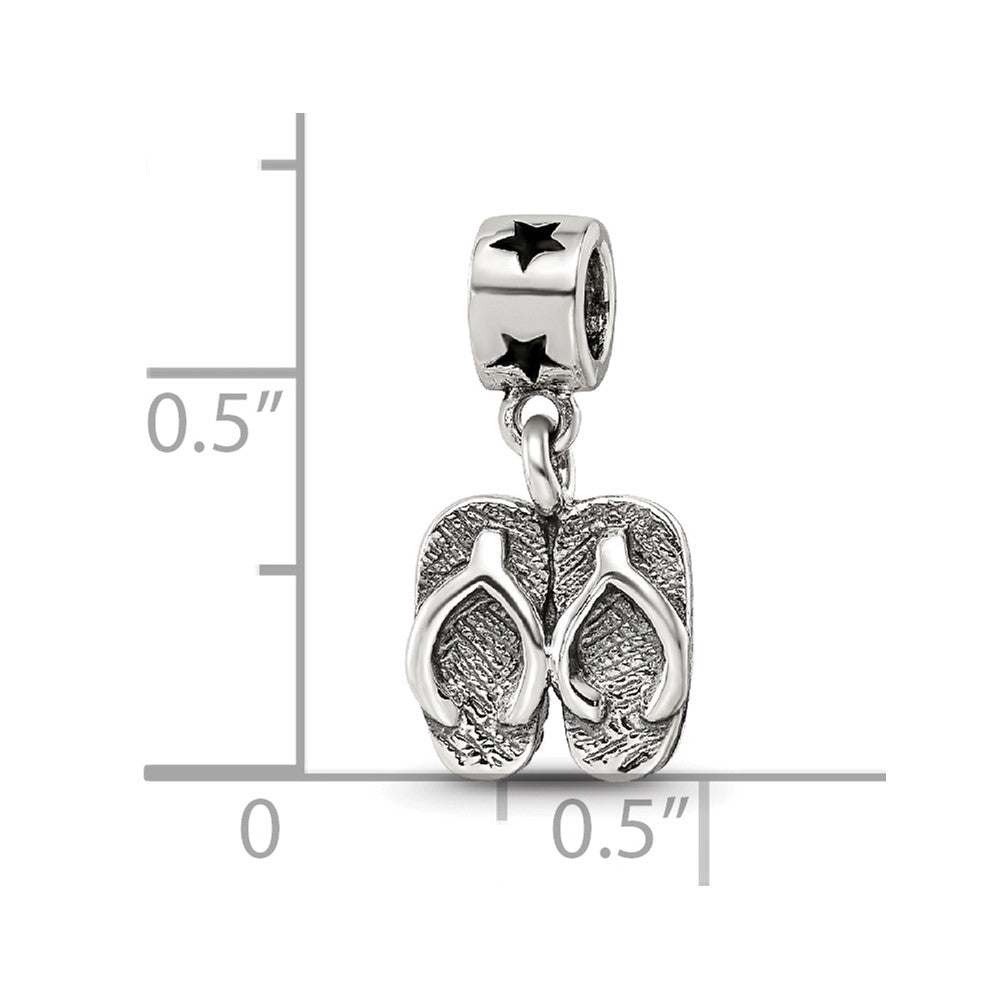 Collection Sterling Silver Flip Flops Dangle Reflections Bead