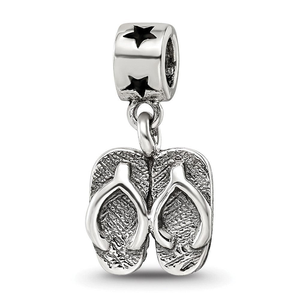 Collection Sterling Silver Flip Flops Dangle Reflections Bead