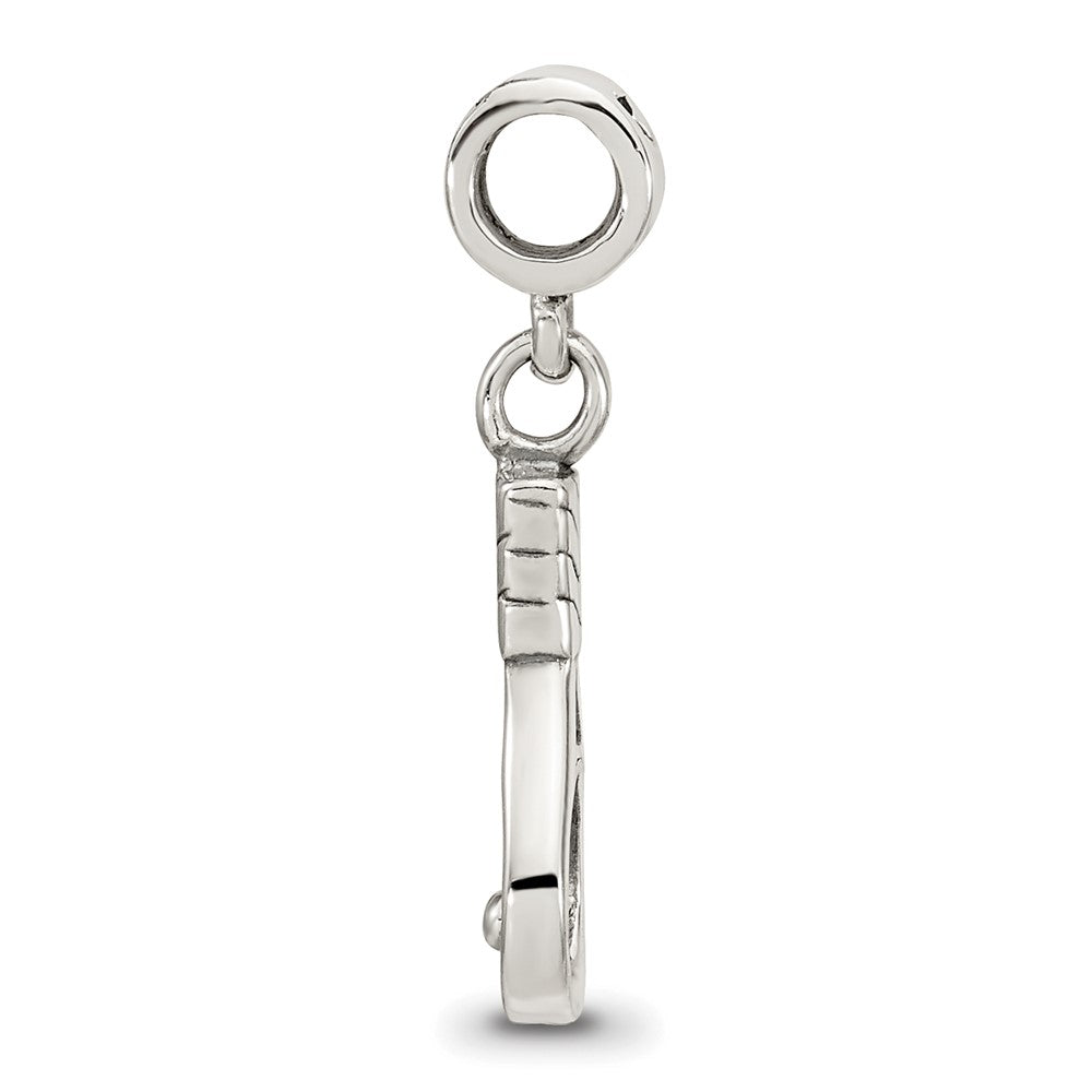 Sterling Silver Reflections Tennis Racket Dangle Bead