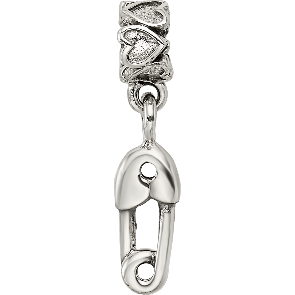 Collection Sterling Silver Safety Pin Dangle Reflections Bead