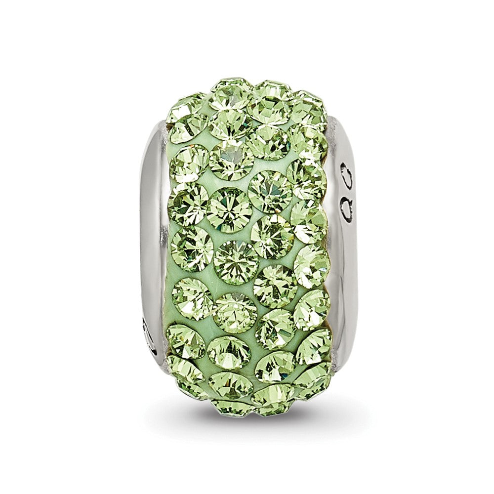 Sterling Silver Reflections August Full Light Green Preciosa Crystal Bead