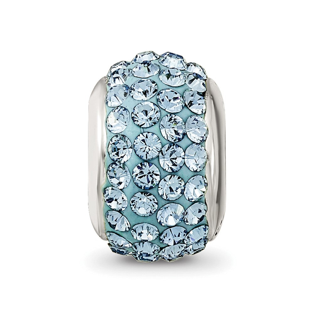 Sterling Silver Reflections March Full Light Blue Preciosa Crystal Bead