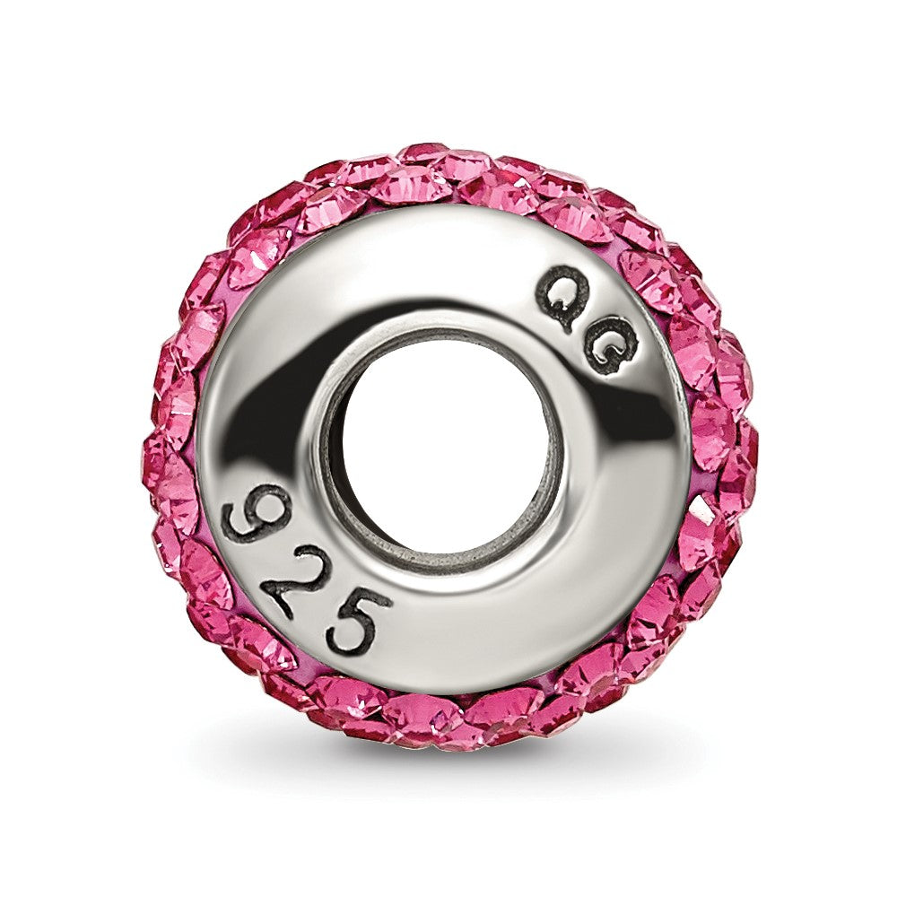 Sterling Silver Reflections October Full Pink Preciosa Crystal Bead