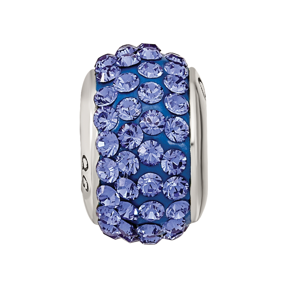 Sterling Silver Reflections September Full Blue Preciosa Crystal Bead