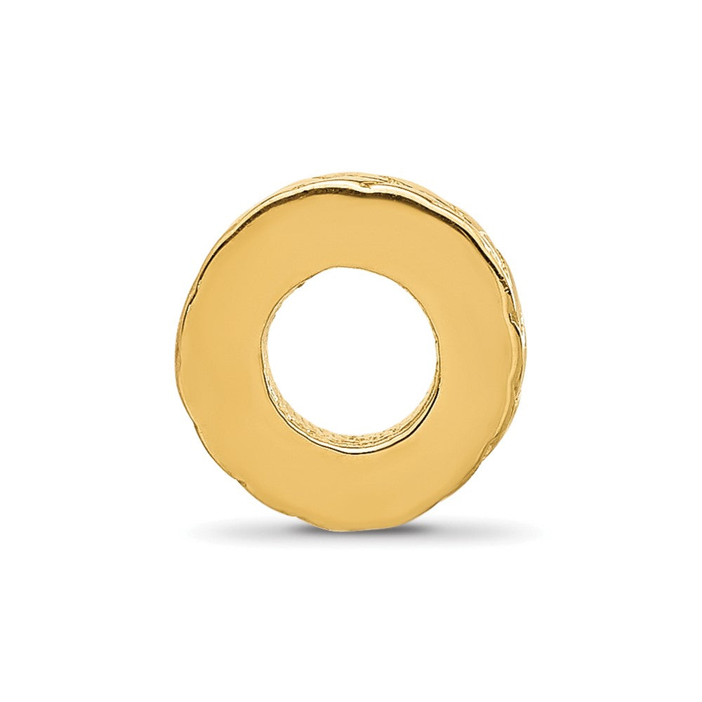 Sterling Silver Reflections Gold-plated Grooved Spacer Bead