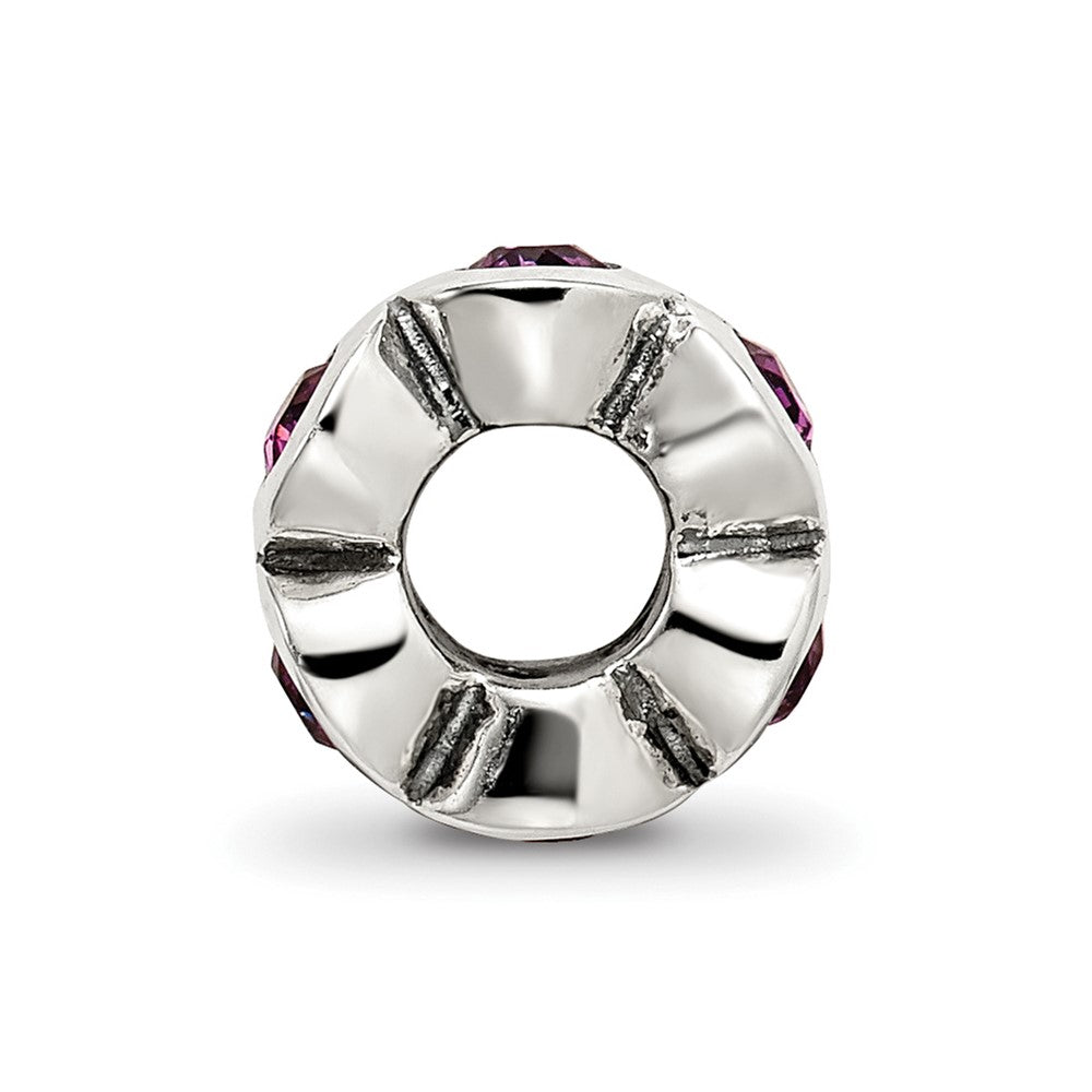 Sterling Silver Reflections Feb Preciosa Crystal Birthstone Bead
