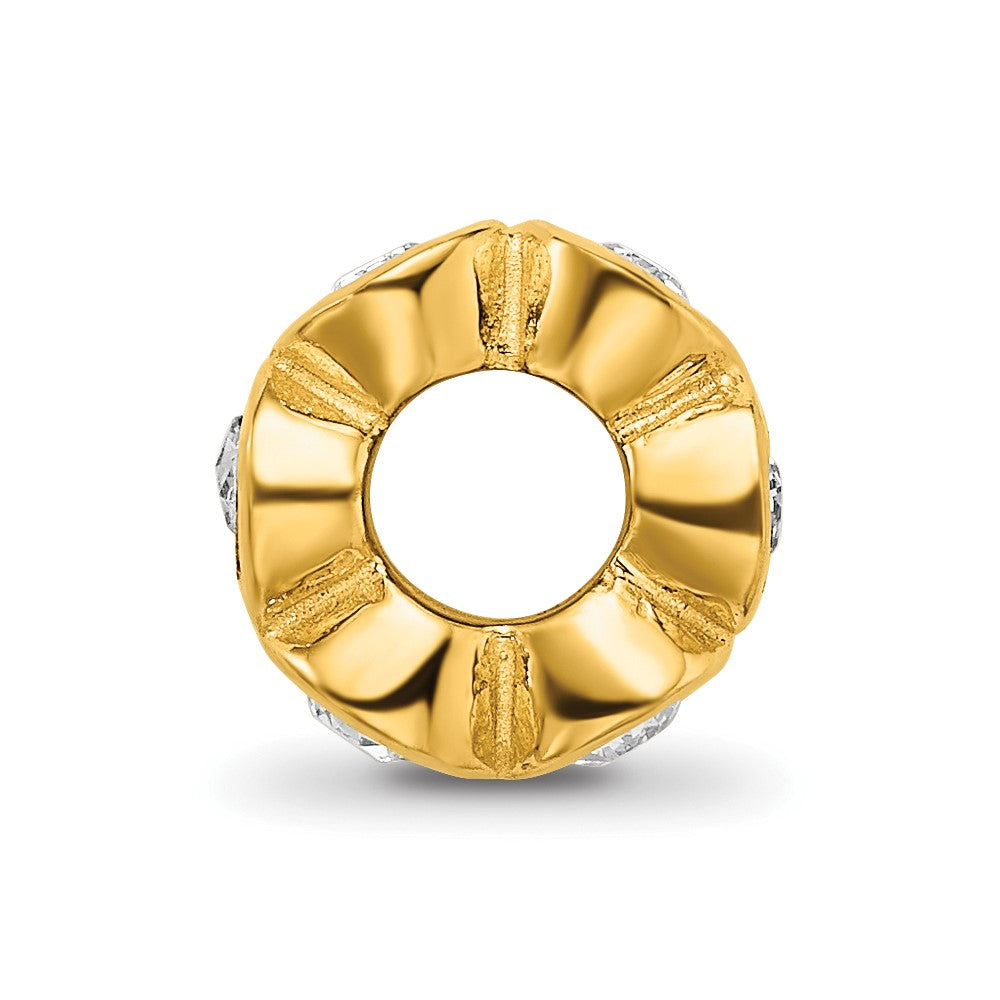 Sterling Silver Gold-plated Reflections April Preciosa Crystal Bead