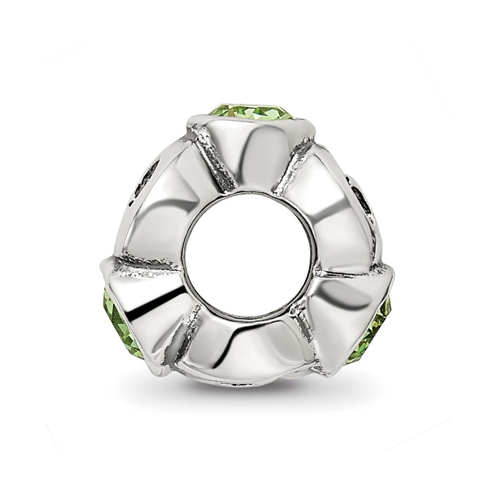 Sterling Silver Reflections August Green Preciosa Crystal Birthstone Bead
