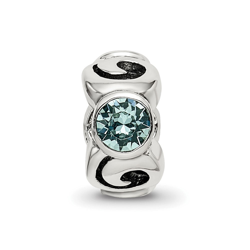 Sterling Silver Reflections December Blue Preciosa Crystal Bead