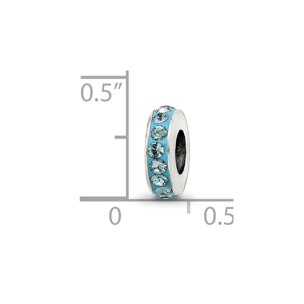 Sterling Silver Reflections Dec Single Row Preciosa Crystal Bead