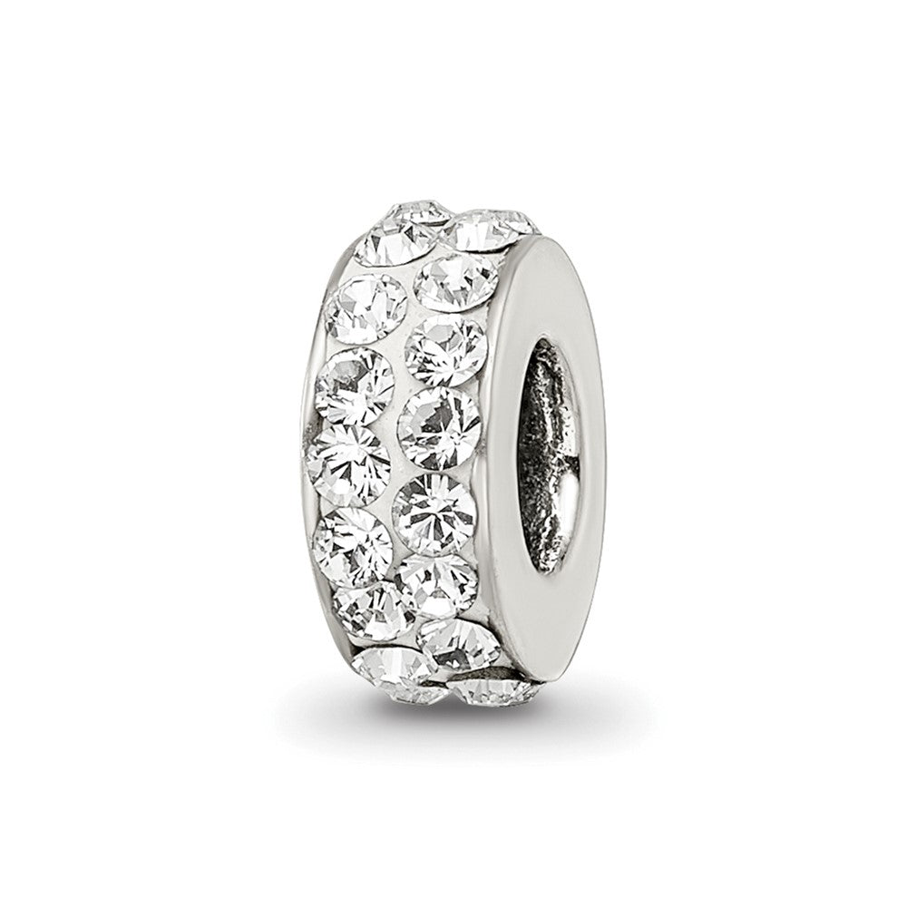 Sterling Silver Reflections April Double Row Preciosa Crystal Bead
