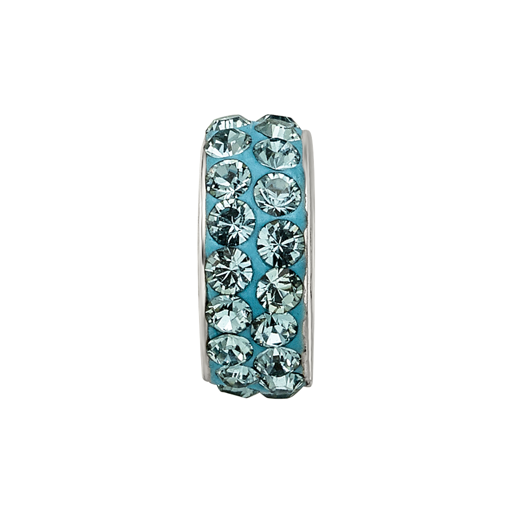 Sterling Silver Reflections Dec Double Row Preciosa Crystal Bead
